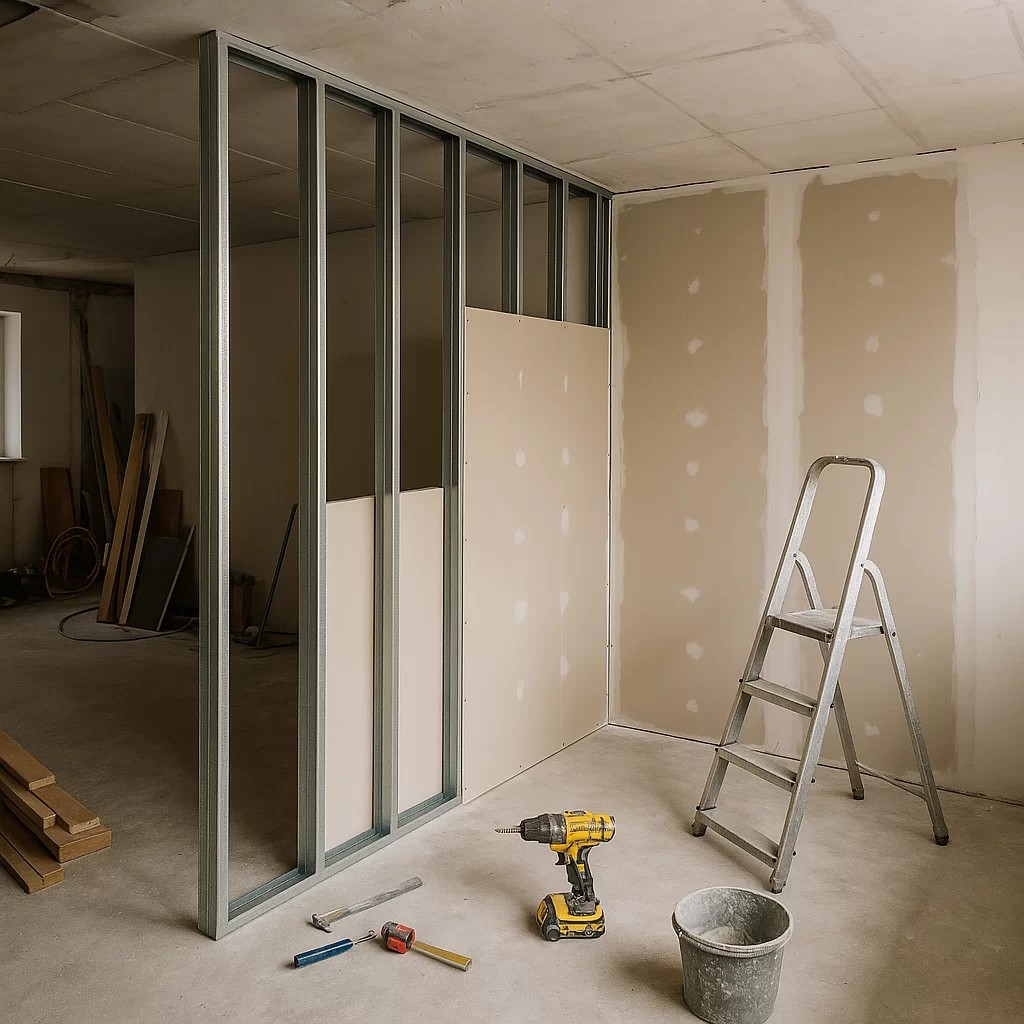 Example of a partition wall in a modern office