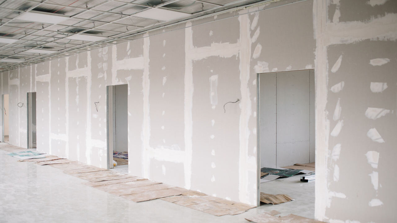 Glass partition wall example